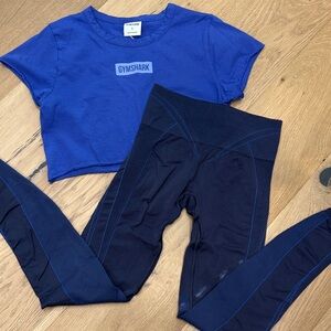 Gymshark tee and leggings both size small